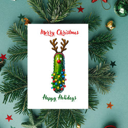 Reindeer Pickle Christmas Card (ONLINE ORDER ONLY)