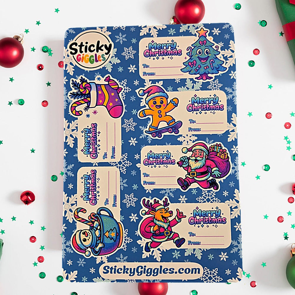Christmas Gift Tag Sticker Sheets (ONLINE ORDER ONLY)
