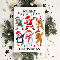 Dancing Dabbing Christmas Card (ONLINE ORDER ONLY)