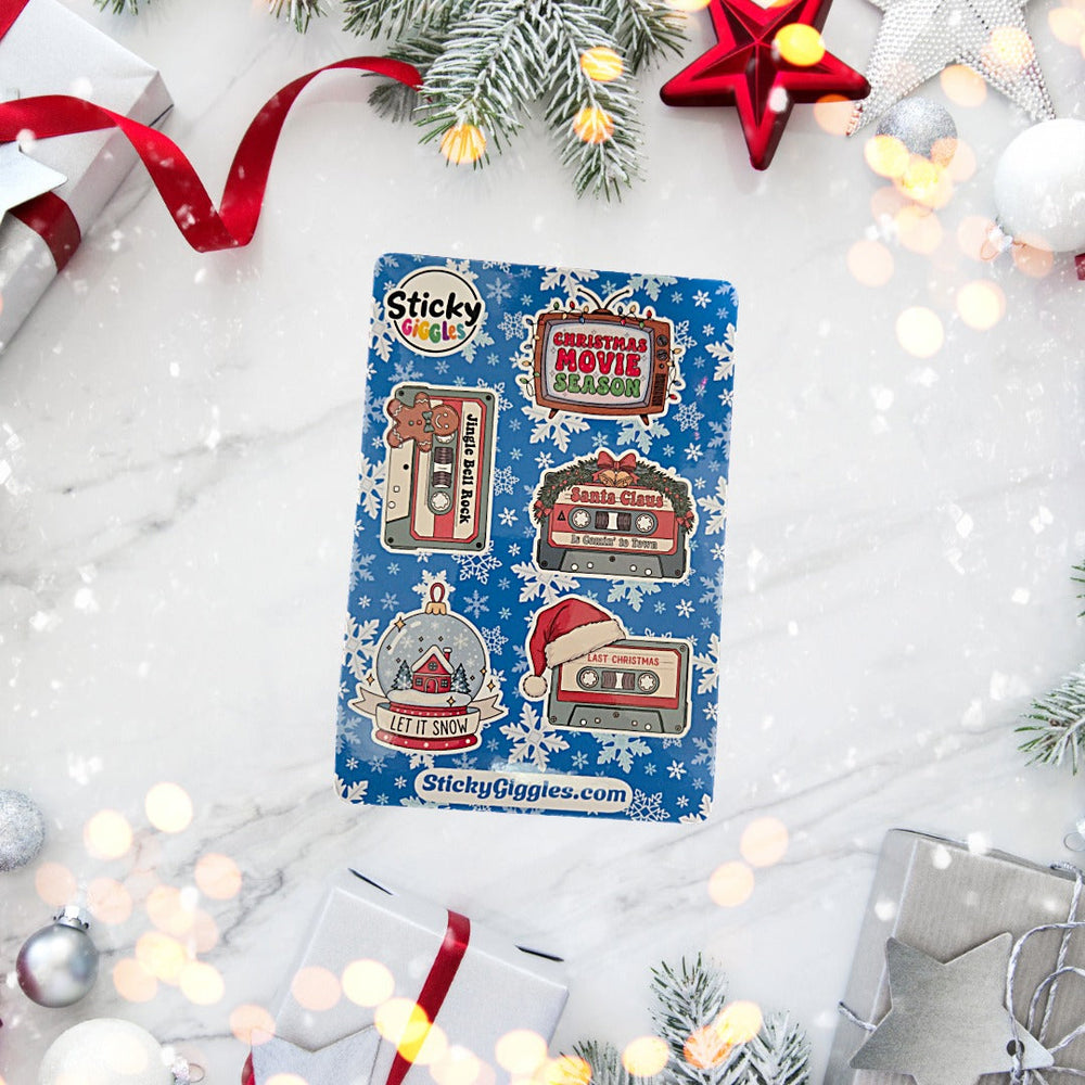 Classic Retro Christmas Sticker Sheet (ONLINE ORDER ONLY)