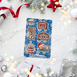 Classic Retro Christmas Sticker Sheet (ONLINE ORDER ONLY)