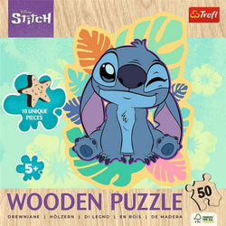 Trefl Kids Wood 50 Piece Wooden Contour Puzzle" - Happy Stitch / Disney Lilo&Stitch (ONLINE ORDER ONLY)