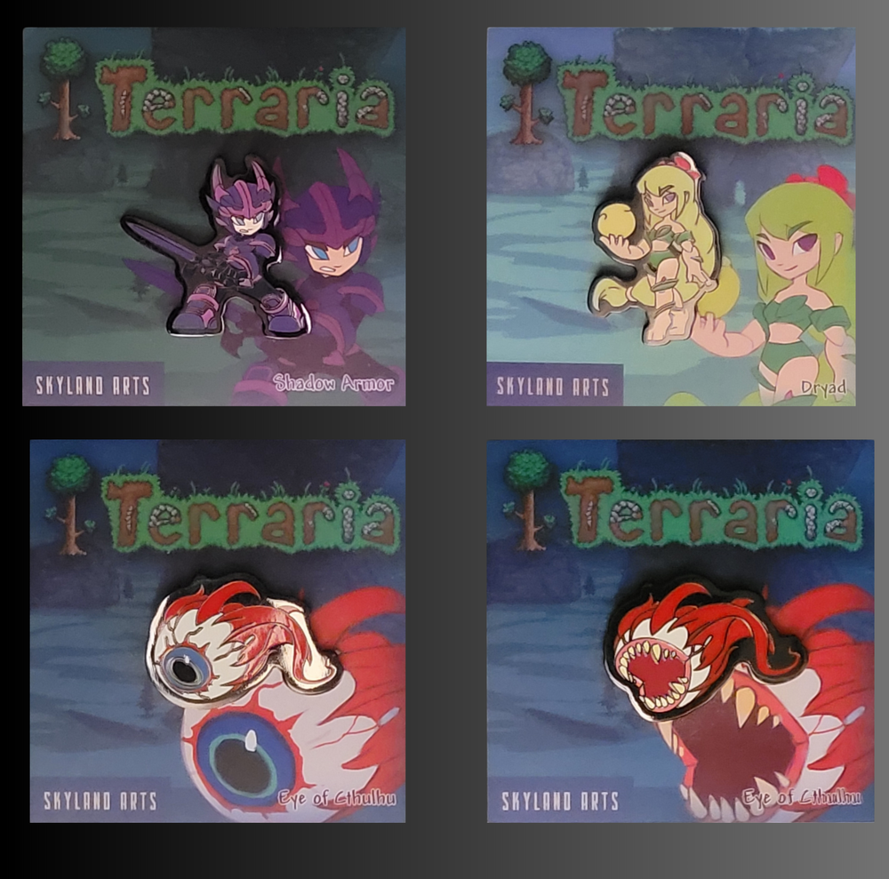 Terraria 4-Pack Pin Set. Save on shipping! (ONLINE ORDER ONLY)