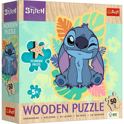 Trefl Kids Wood 50 Piece Wooden Contour Puzzle" - Happy Stitch / Disney Lilo&Stitch (ONLINE ORDER ONLY)