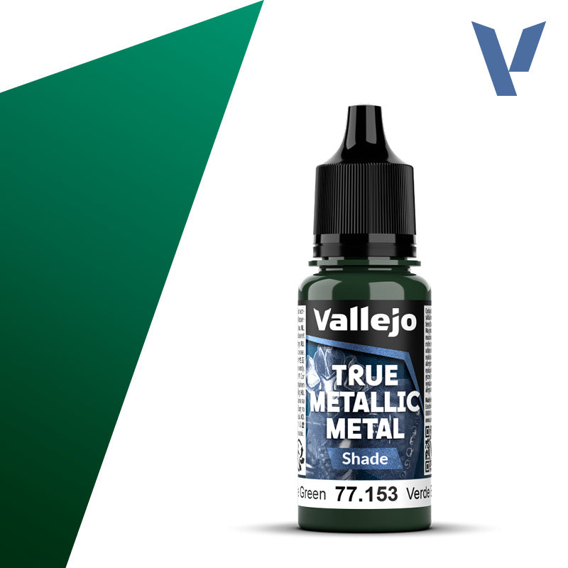 Vallejo True Metallic Metal: Beetle Green - Shade (18 ml)