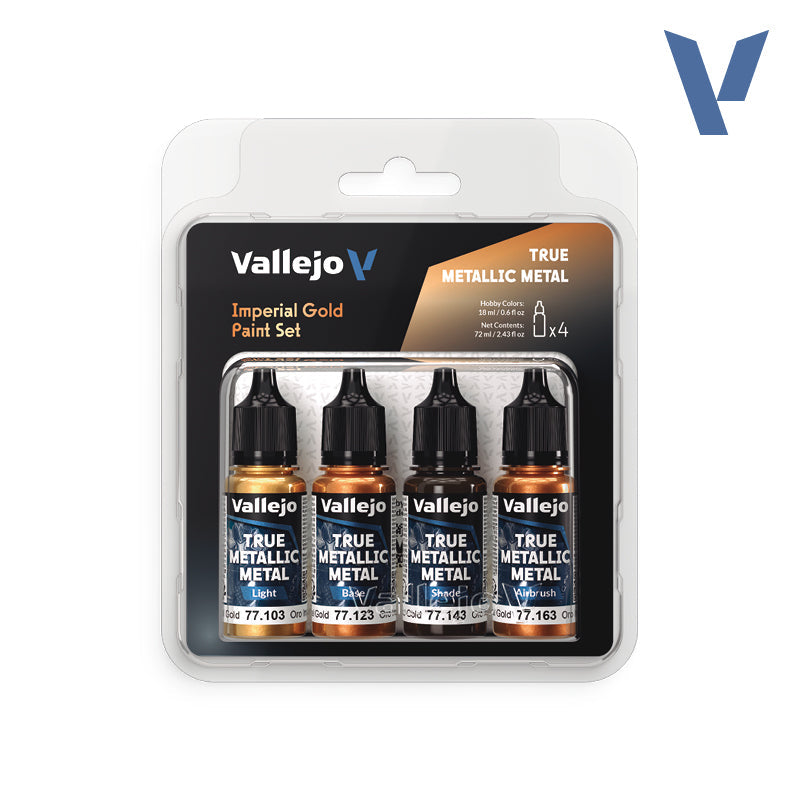 Vallejo True Metallic Metal: Paint Set - Imperial Gold (4)