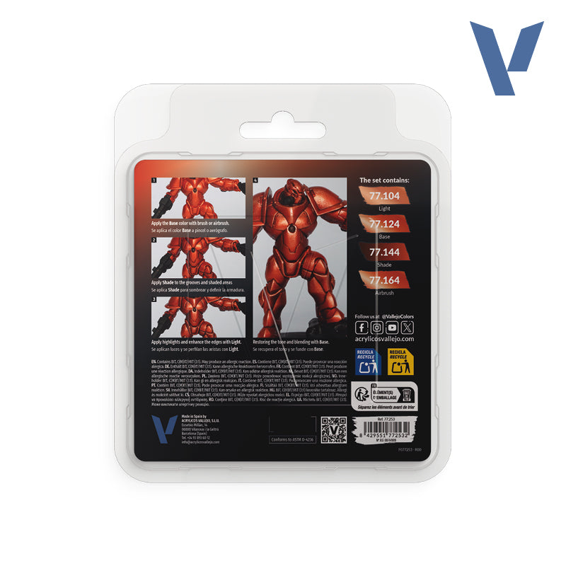 Vallejo True Metallic Metal: Paint Set - Ancient Copper (4)