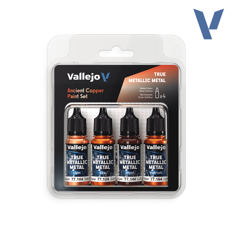 Vallejo True Metallic Metal: Paint Set - Ancient Copper (4)