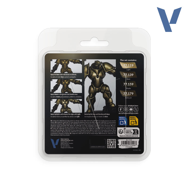 Vallejo True Metallic Metal: Paint Set - Aged Metal (4)