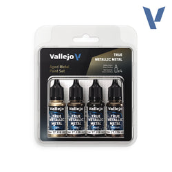 Vallejo True Metallic Metal: Paint Set - Aged Metal (4)