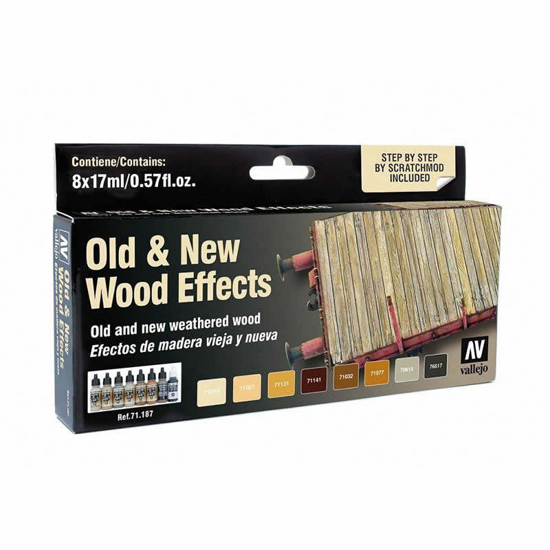 VAL71187 Old And New Wood Effects 17ml Bottles Vallejo (ONLINE ORDER ONLY)
