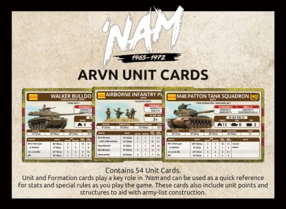 Flames of War: 'NAM - Army of the Republic of Vietnam Unit Cards