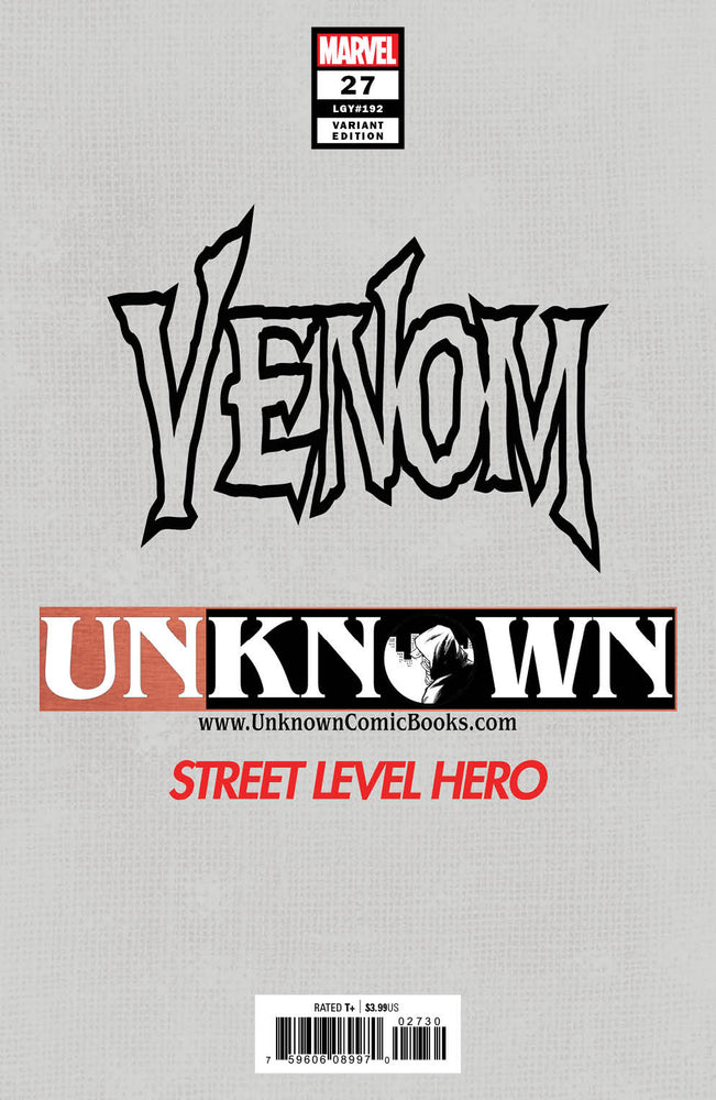 VENOM #27 UNKNOWN COMICS TYLER KIRKHAM SECRET COLOR SPLASH (ONLINE ORDER ONLY)