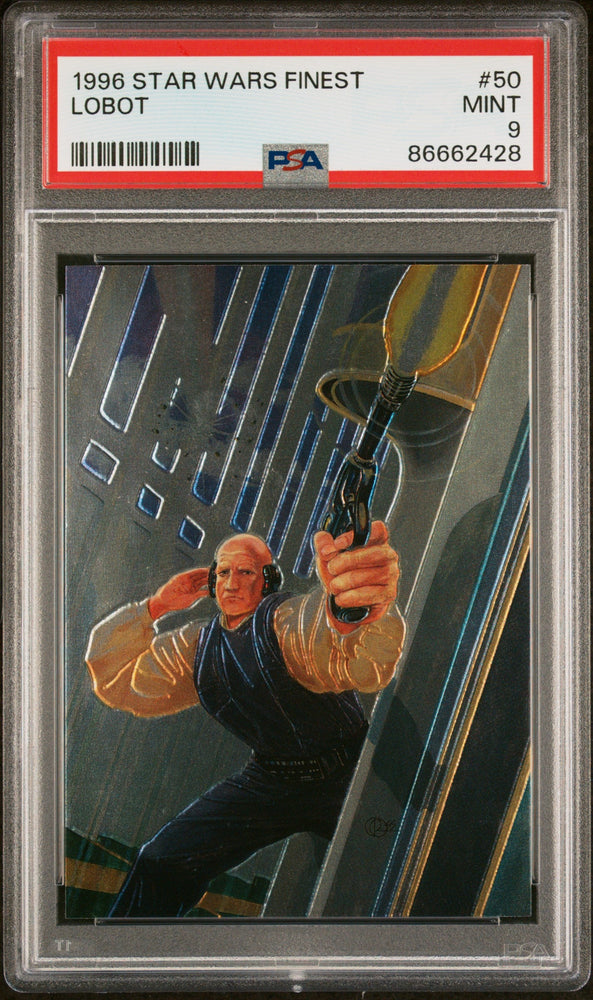 1996 STAR WARS FINEST LOBOT  #50 - PSA 9 (Online Order Only)