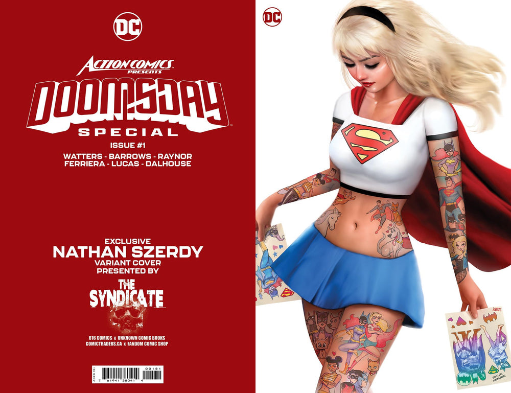 [Signed by Nathan Szerdy] ACTION COMICS PRESENTS DOOMSDAY SPECIAL #1 (ONE SHOT) NATHAN SZERDY (616) EXCLUSIVE TATTOO VIRGIN VAR [IN STOCK] (ONLINE ORDER ONLY)