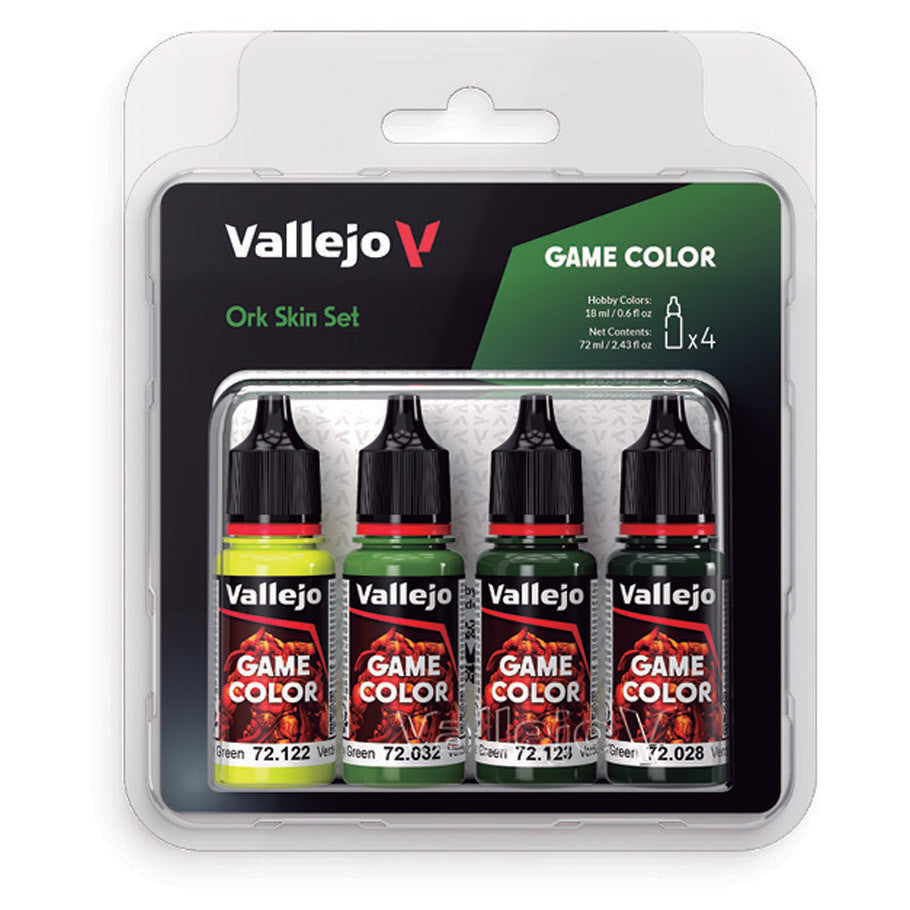 Vallejo Game Color: Paint Set - Ork Skin (4) (ONLINE ORDER ONLY)