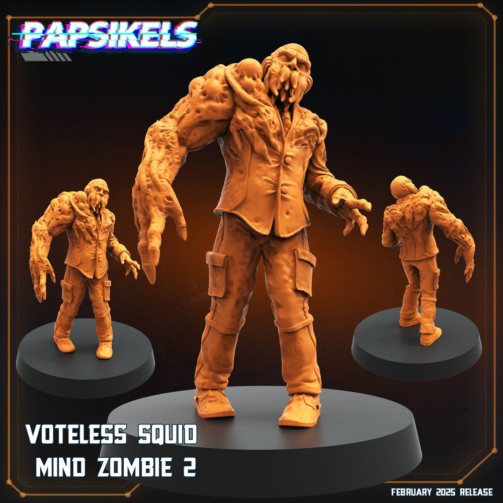 3D Printed Papsikels Voteless Squid Mind Zombie Set February 2025 Scifi 28mm 32mm (Online Only)