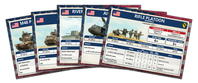 Flames of War: 'NAM - US Unit Cards (ONLINE ORDER ONLY)