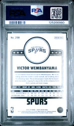 Graded 2023 Panini Hoops Victor Wembanyama #298 Hyper Blue Rookie RC Basketball Card PSA 10 Gem Mint