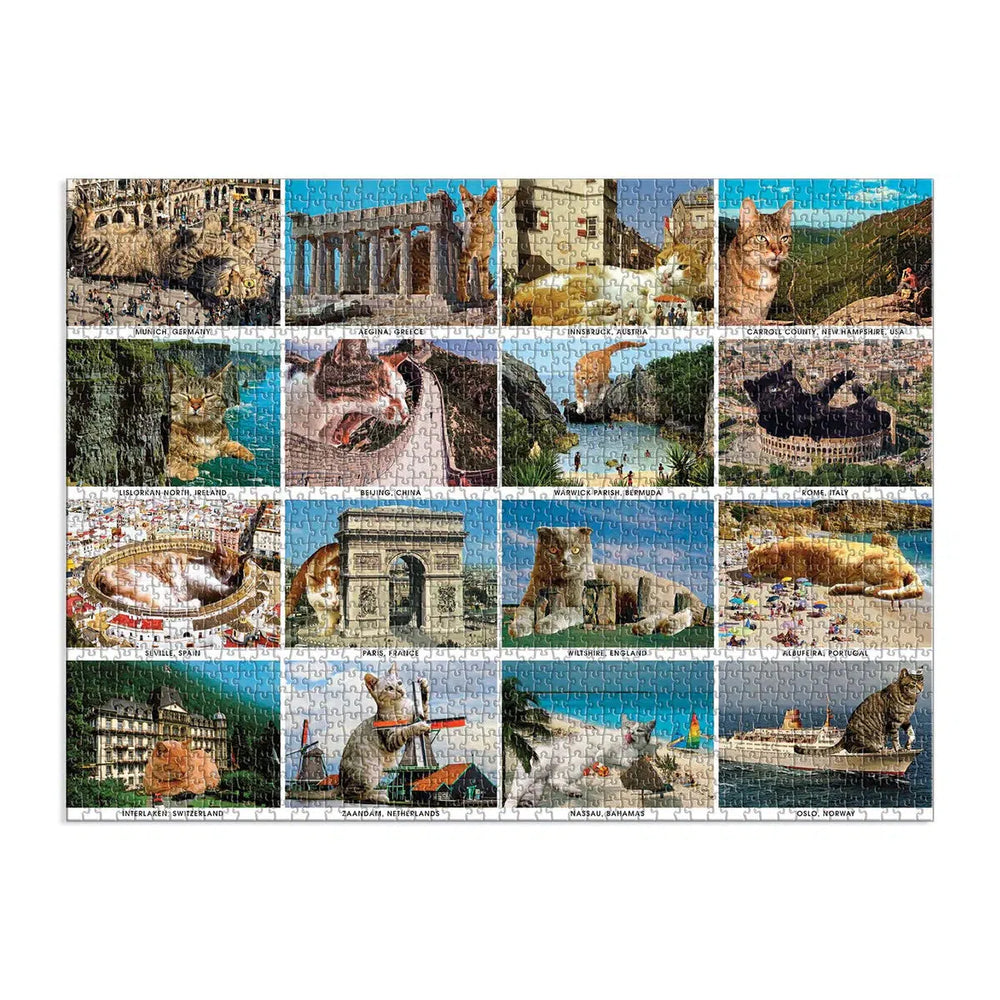 Vacation Cats 1500 Piece Jigsaw Puzzle Galison (ONLINE ORDER ONLY)
