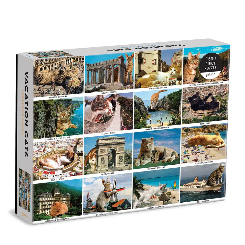 Vacation Cats 1500 Piece Jigsaw Puzzle Galison (ONLINE ORDER ONLY)
