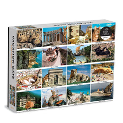 Vacation Cats 1500 Piece Jigsaw Puzzle Galison (ONLINE ORDER ONLY)
