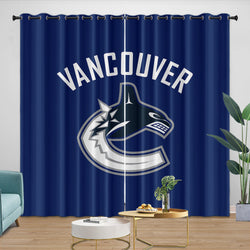 Vancouver Canucks Curtains Blackout Window Drapes Room Decoration (Online Order Only)