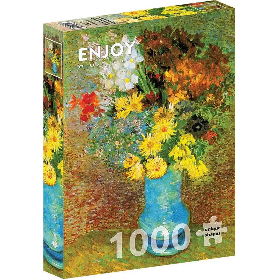 Vase with Daisies & Anemones by Van Gogh 1000 Piece Jigsaw Puzzle Enjoy