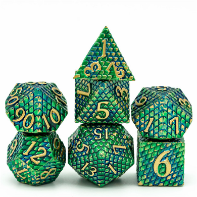 Dragon Scale: Venom - Metal RPG Dice Set (ONLINE ORDER ONLY)