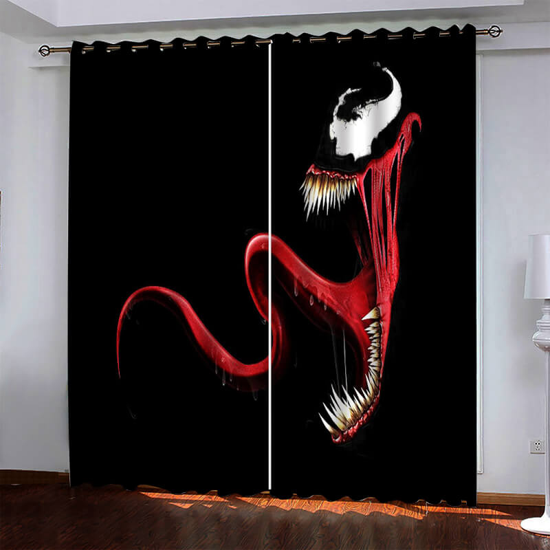 Venom Pattern Curtains Blackout Window Drapes (Online Order Only)