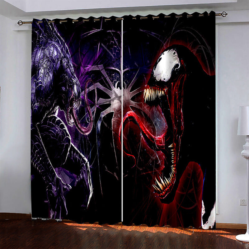 Venom Pattern Curtains Blackout Window Drapes (Online Order Only)