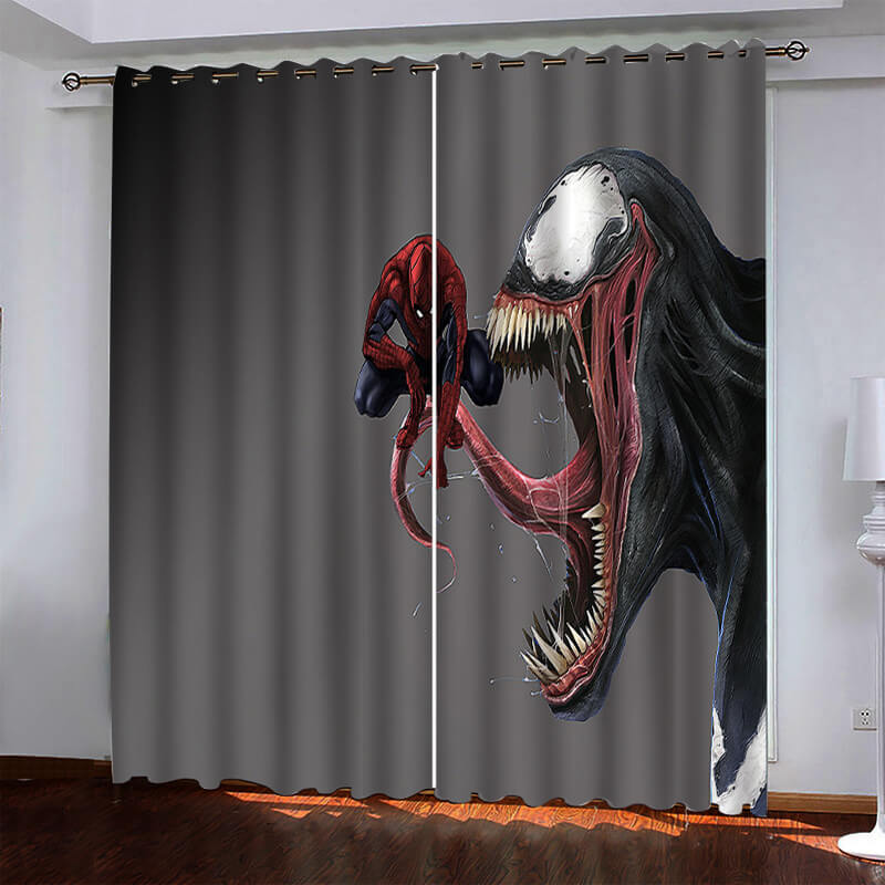 Venom Pattern Curtains Blackout Window Drapes (Online Order Only)