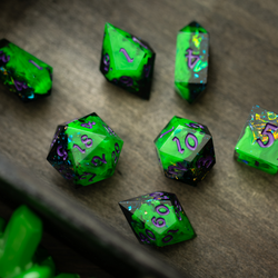 Venomous Rift Handmade Resin DND Dice Set (ONLINE ORDER ONLY)