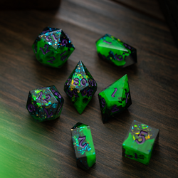 Venomous Rift Handmade Resin DND Dice Set (ONLINE ORDER ONLY)