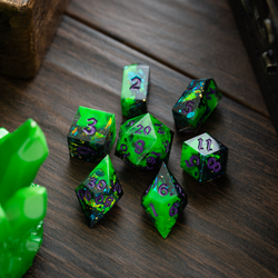 Venomous Rift Handmade Resin DND Dice Set (ONLINE ORDER ONLY)