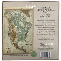 Vintage North America Map 1000 Piece Jigsaw Puzzle Professor Puzzle (ONLINE ORDER ONLY)