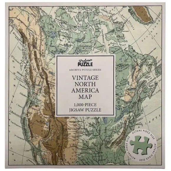 Vintage North America Map 1000 Piece Jigsaw Puzzle Professor Puzzle (ONLINE ORDER ONLY)