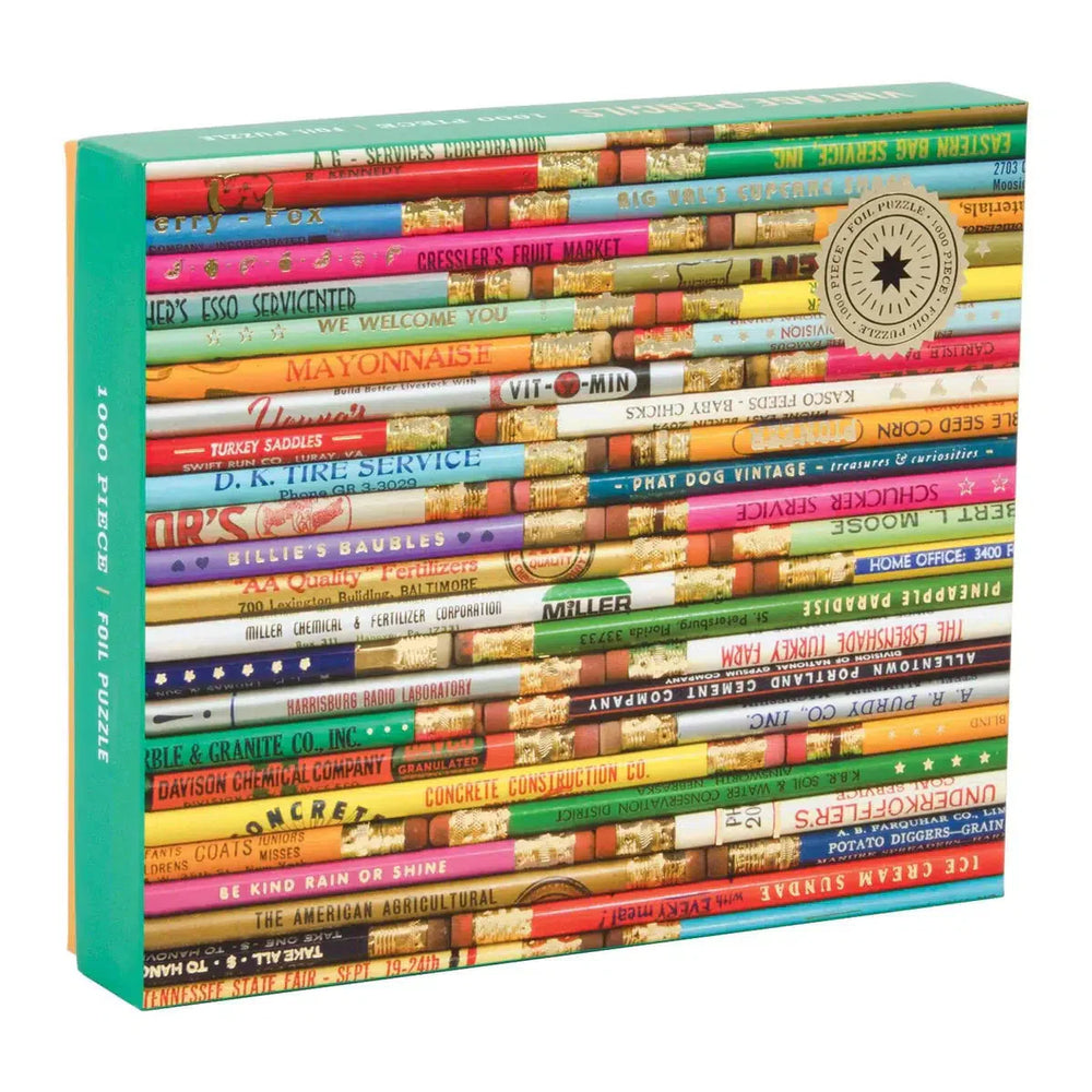 Vintage Pencils 1000 Piece Jigsaw Puzzle Galison (ONLINE ORDER ONLY)