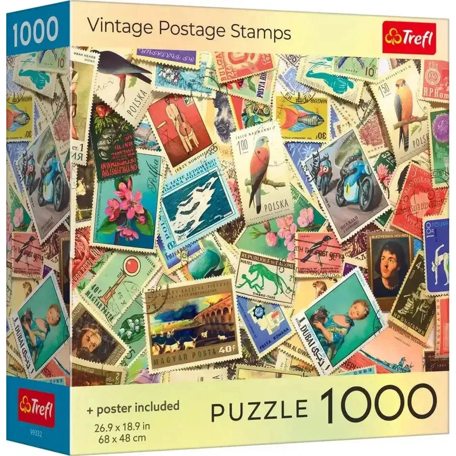 Vintage Postage Stamps 1000 Piece Jigsaw Puzzle Trefl