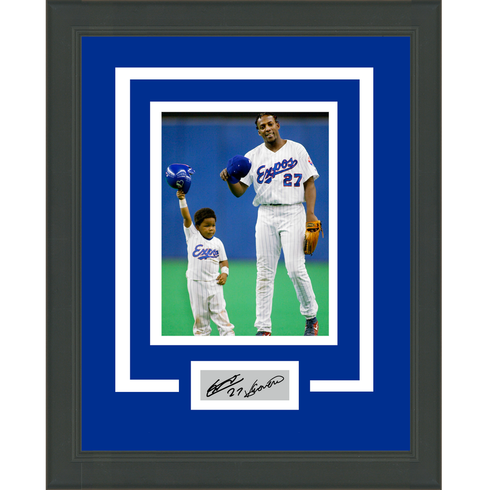 Framed Vladimir Guerrero Jr. & Sr. Facsimile Laser Engraved Signature Dual Auto Montreal Expos 11x14 Baseball Photo (ONLINE ORDER ONLY)