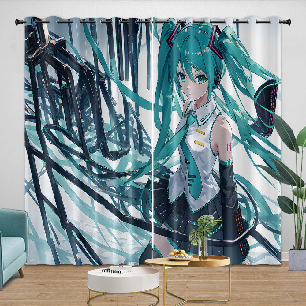 Vocaloid Miku Hatsune Curtains Blackout Window Drapes (Online Order Only)