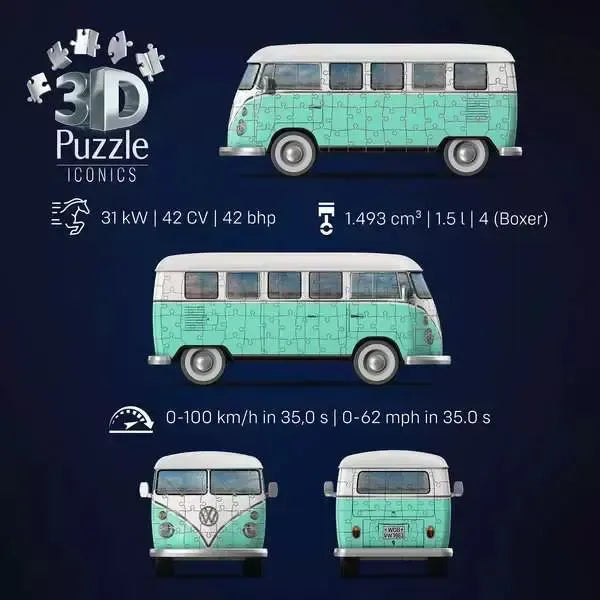 Volkswagen T1 Bus 185 Piece 3D Jigsaw Puzzle Ravensburger (ONLINE ORDER ONLY)