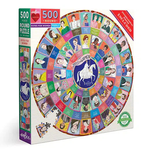 Votes for Women 500 Piece Round Jigsaw Puzzle eeBoo (ONLINE ORDER ONLY)