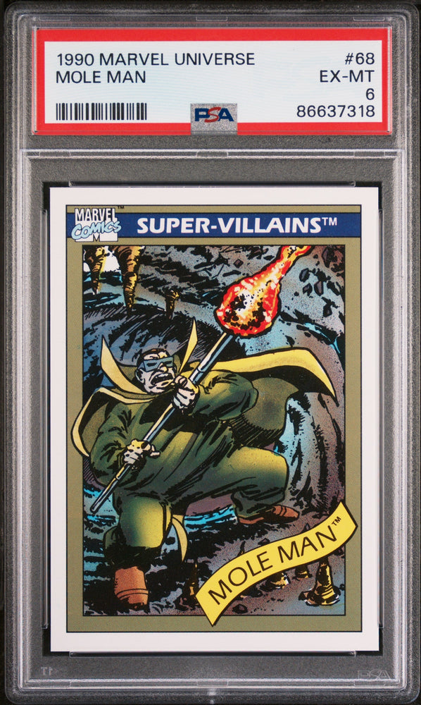 1990 MARVEL UNIVERSE MOLE MAN  #68 - PSA 6 (Online Order Only)