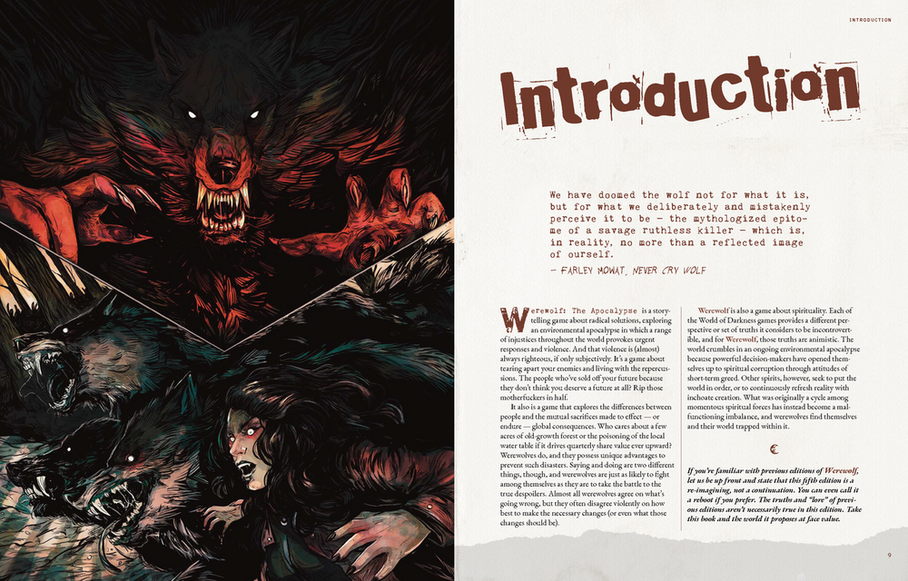 Werewolf: the Apocalypse- 5th Edition Core Rulebook (ONLINE ORDER ONLY)