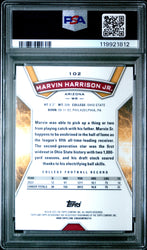 Graded 2024 Topps Resurgence Marvin Harrison Jr #102 Sky Blue & Pink Shock Rookie RC Football Card PSA 10 Gem Mint (ONLINE ORDER ONLY)