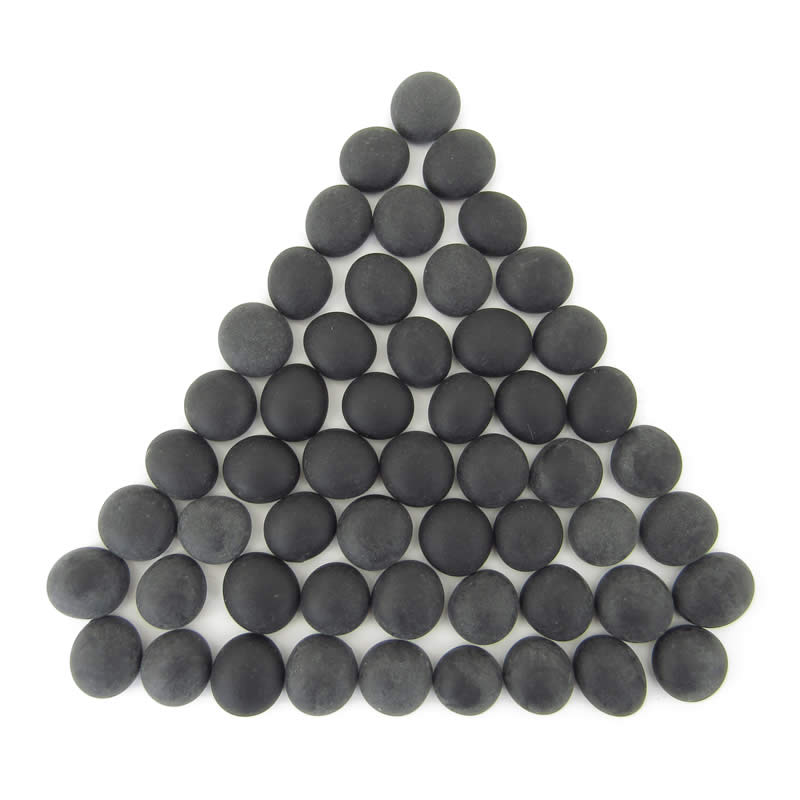 WCX01188 Black Opal Frosted Color Gaming Stones 12 - 14mm (40 or More) (ONLINE ORDER ONLY)