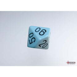 WCXPQ1166E4 Blue Pastel Dice with Black Numbers 10s D10 Aprox 16mm (5/8in) Pack of 4 (ONLINE ORDER ONLY)