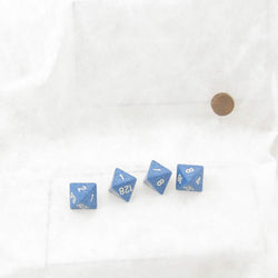 WCXXSDC23E4  Water Speckled Dice with White Numbers D8 Doubling Cube 18mm (23/32in) Pack of 4 (ONLINE ORDER ONLY)