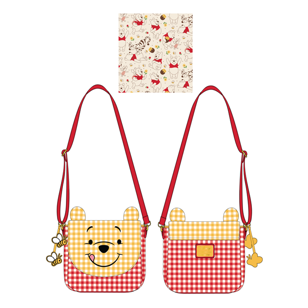 Loungefly: Disney Winnie The Pooh Gingham Crossbody Bag (ONLINE ORDER ONLY)